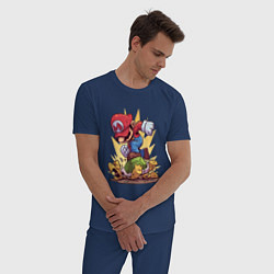 Пижама хлопковая мужская Mario Rage, цвет: тёмно-синий — фото 2