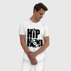 Пижама хлопковая мужская Hip-Hop, цвет: белый — фото 2