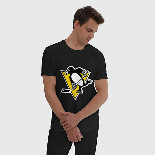 Мужская пижама Pittsburgh Penguins / Черный – фото 3