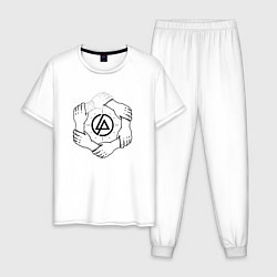 Пижама хлопковая мужская Linkin Park: Brotherhood, цвет: белый