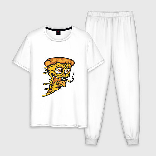 Мужская пижама Crazy Pizza / Белый – фото 1