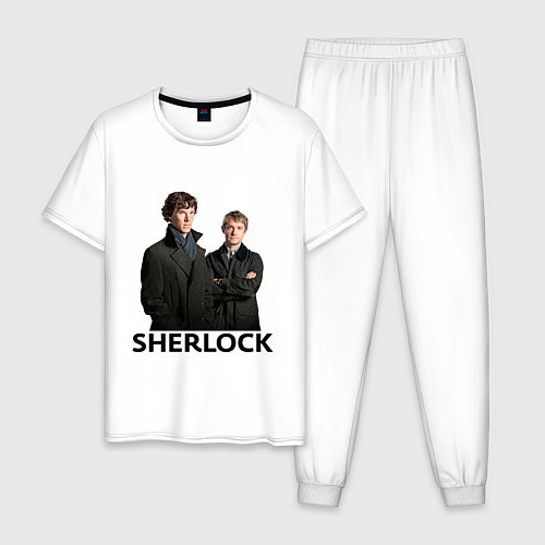 Мужская пижама Sherlock / Белый – фото 1