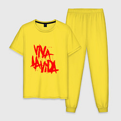Пижама хлопковая мужская Viva La Vida, цвет: желтый