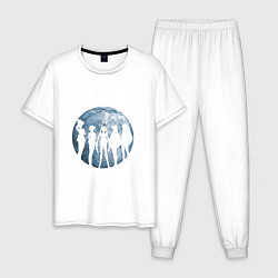 Пижама хлопковая мужская Войны в матросках, цвет: белый