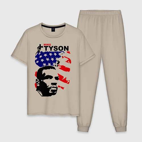 Мужская пижама Mike Tyson: USA Boxing / Миндальный – фото 1
