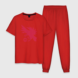 Пижама хлопковая мужская Warlock Eagle, цвет: красный