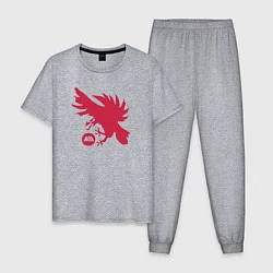 Пижама хлопковая мужская Warlock Eagle, цвет: меланж