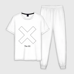 Пижама хлопковая мужская The XX: Minimalism, цвет: белый