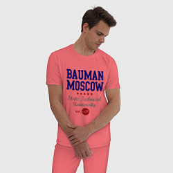 Пижама хлопковая мужская Bauman STU, цвет: коралловый — фото 2