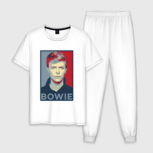 Мужская пижама Bowie Poster / Белый – фото 1