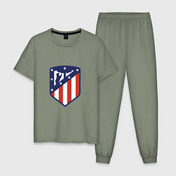 Пижама хлопковая мужская Atletico Madrid, цвет: авокадо