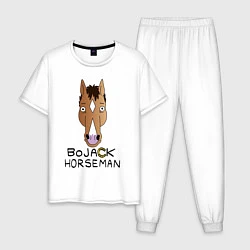Пижама хлопковая мужская BoJack Horseman, цвет: белый