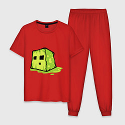 Пижама хлопковая мужская Slime, цвет: красный