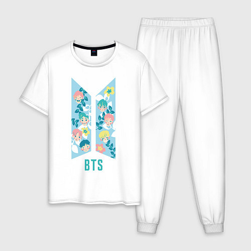 Мужская пижама BTS Army Floral / Белый – фото 1