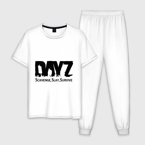 Мужская пижама DayZ: Slay Survive / Белый – фото 1