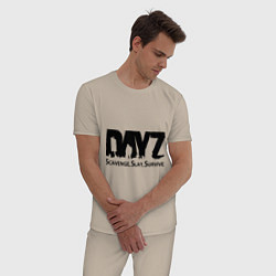 Пижама хлопковая мужская DayZ: Slay Survive, цвет: миндальный — фото 2