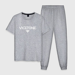Пижама хлопковая мужская Vicetone, цвет: меланж
