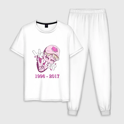 Мужская пижама Lil Peep: 1996-2017 / Белый – фото 1