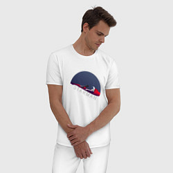 Пижама хлопковая мужская Starman, цвет: белый — фото 2