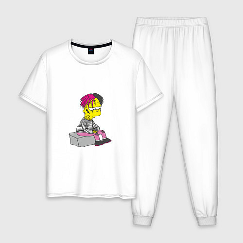 Мужская пижама Bart: Lil Peep / Белый – фото 1