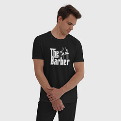 Пижама хлопковая мужская The Barber Godfather, цвет: черный — фото 2
