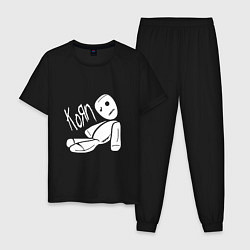 Пижама хлопковая мужская Korn Toy, цвет: черный