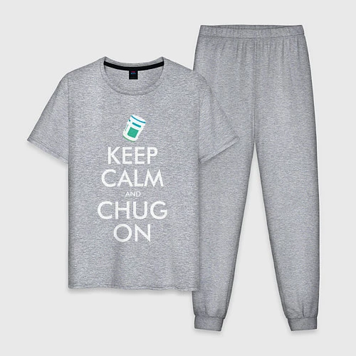 Мужская пижама Keep Calm & Chug on / Меланж – фото 1