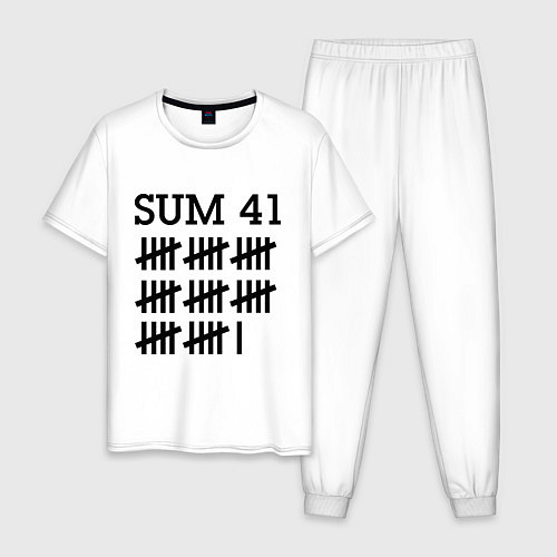 Мужская пижама Sum 41: Days / Белый – фото 1