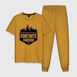 Пижама хлопковая мужская Fortnite Forever, цвет: горчичный