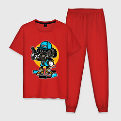 Пижама хлопковая мужская Street Savage цвета красный — фото 1