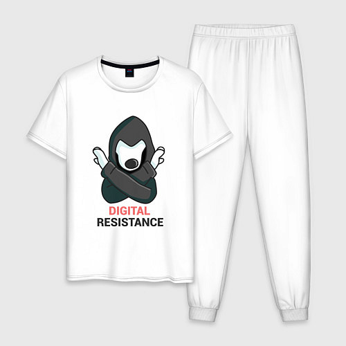 Мужская пижама Digital Resistance / Белый – фото 1