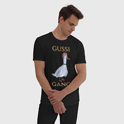 Пижама хлопковая мужская GUSSI GANG, цвет: черный — фото 2