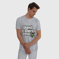 Пижама хлопковая мужская GTA Five, цвет: меланж — фото 2