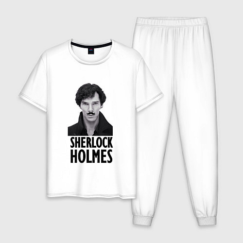 Мужская пижама Sherlock Holmes / Белый – фото 1