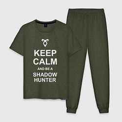 Пижама хлопковая мужская Be a Shadowhunter, цвет: меланж-хаки