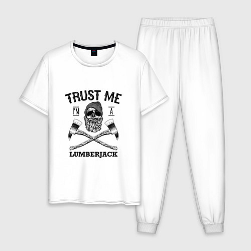 Мужская пижама Trust me: Lumerjack / Белый – фото 1