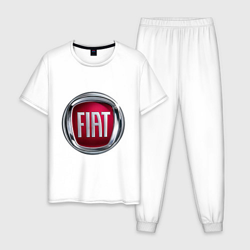 Мужская пижама FIAT logo / Белый – фото 1