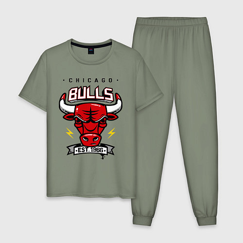 Мужская пижама Chicago Bulls est. 1966 / Авокадо – фото 1