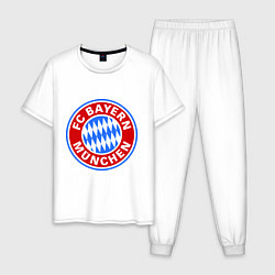 Пижама хлопковая мужская Bayern Munchen FC, цвет: белый