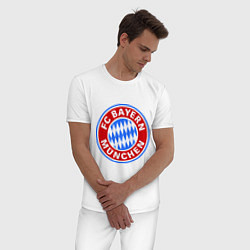Пижама хлопковая мужская Bayern Munchen FC, цвет: белый — фото 2