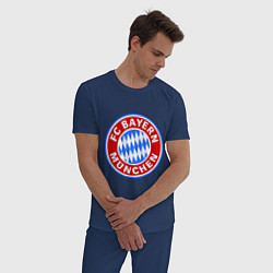 Пижама хлопковая мужская Bayern Munchen FC, цвет: тёмно-синий — фото 2