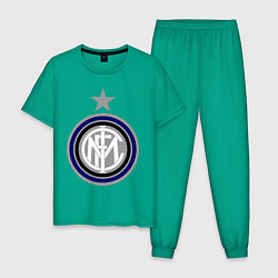Пижама хлопковая мужская Inter FC, цвет: зеленый