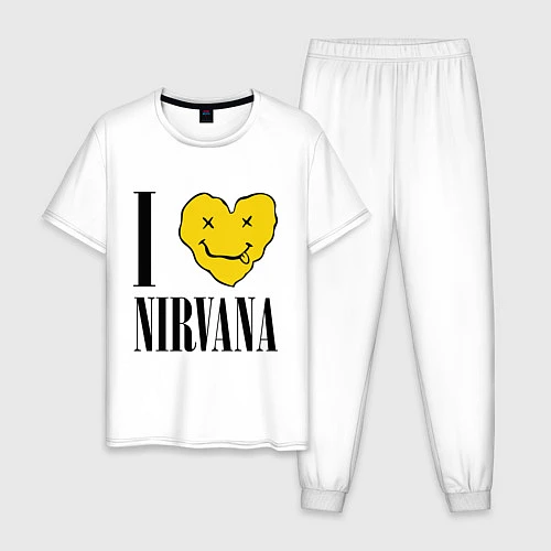 Мужская пижама I love Nirvana / Белый – фото 1