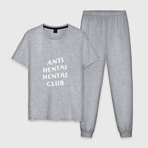 Мужская пижама ANTI HENTAI CLUB / Меланж – фото 1