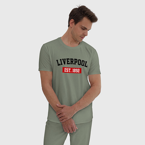Мужская пижама FC Liverpool Est. 1892 / Авокадо – фото 3