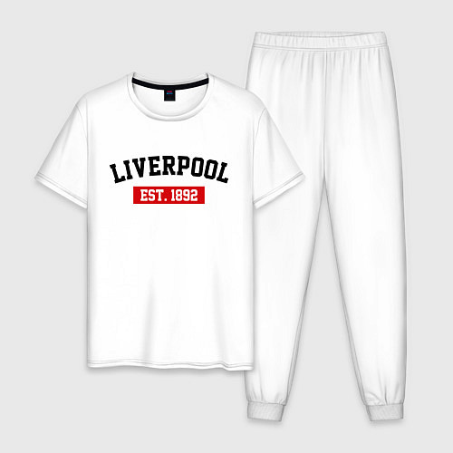 Мужская пижама FC Liverpool Est. 1892 / Белый – фото 1