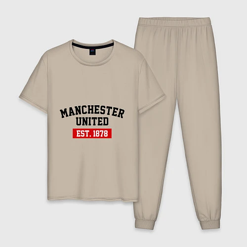 Мужская пижама FC Manchester United Est. 1878 / Миндальный – фото 1