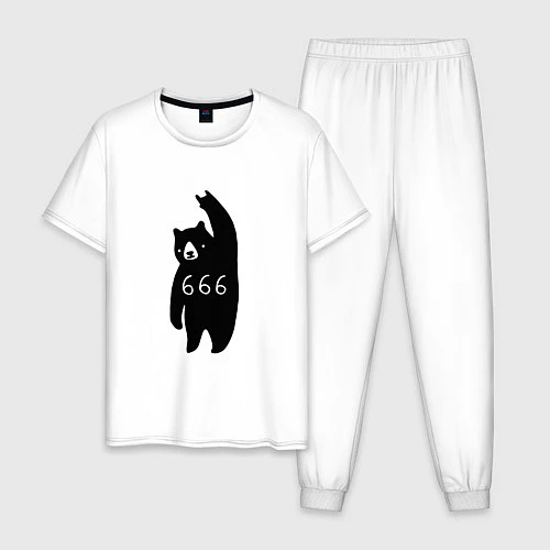 Мужская пижама Bad Bear: 666 Rock / Белый – фото 1