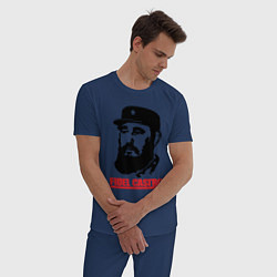 Пижама хлопковая мужская Fidel Castro цвета тёмно-синий — фото 2