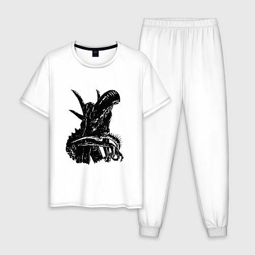 Мужская пижама Black Alien / Белый – фото 1